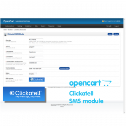 Clickatell SMS modul til OpenCart